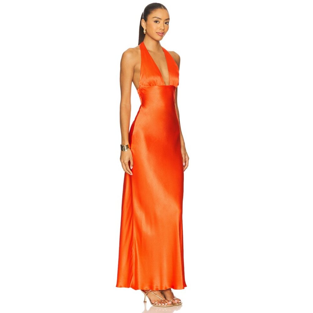 Bec + Bridge Carmela Halter Dress in Fire Red - Picture 2 of 3
